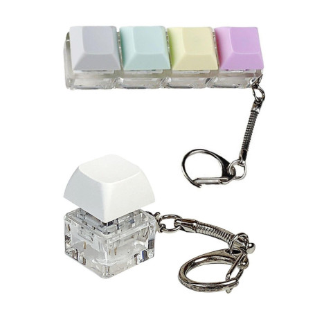 2 porte-clés clavier, porte-clés à quatre boutons, porte-clés à une touche, jouet clavier à doigt, porte-clés clavier pour garço