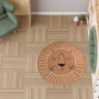 EHDWXVZM 1 tapis pour enfants - Tapis rond pour enfants - Tapis de chambre à coucher - Tapis lavable