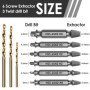 Gaethra Extracteur De Vis 9 Pièces En Acier HSS 6542 Avec Dureté HRC 63–65, Tourne À Gauche Extracteur Idéal Pour Le Perçage Et 