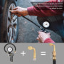 Gaethra Manometre Pression Pneu avec Tuyau Flexible pour Voiture, Moto - 220 PSI / 16 BAR