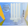 ARSUK Ampoule fluorescente de remplacement 27 W, ampoule de lumière du jour standard, lumière du soleil naturelle à utiliser ave