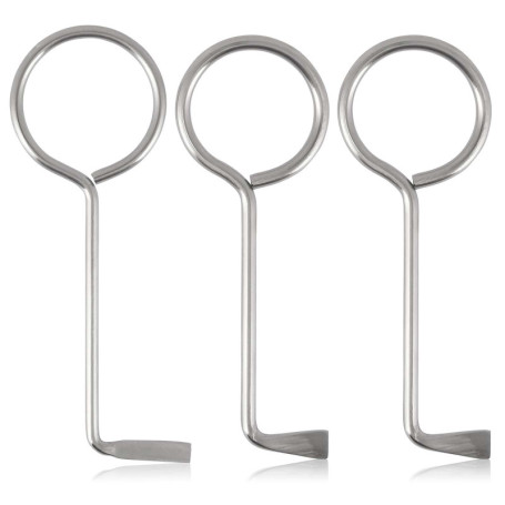 Lot de 3 clés à garnitures universelles professionnelles - En acier inoxydable - Clé à barbe - Clé universelle pour portes de ch