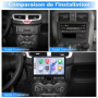Autoradio 1 din Android 13 Universel Voiture Modèles Écran de 10.6 Pouces Supporte GPS Carplay Android Auto WiFi 4G Bluetooth FM