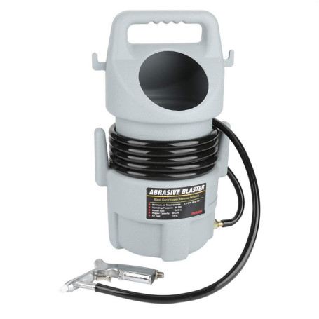 Sableuse avec réservoir et pistolets, pistolet à sable à air comprimé, kit pistolet de sablage pneumatique portable, tuyau de 15