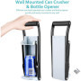 Presse Canette, 16 oz Compacteur de Boîtes/Canettes/Bouteille Montage Mural avec Décapsuleur et Poignée Confortable Broyeur de C