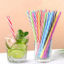 Frogetu 50 Pièces Paille Plastique Reutilisable,Paille Réutilisables Coloré,23cm Rigide Pailles avec Goupillon Paille,Paille Bub