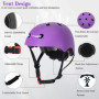 Neuytiky Genouillères Enfants Set,Casque Vélo Enfant Kit de Protections pour Enfants Casque de Enfant, Protection Roller Enfant,