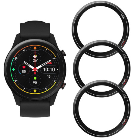 [3 Pièces] KELOLIN Protection D'écran pour Xiaomi Mi Watch, bords incurvés 3D, Couverture complète, Anti-rayures, HD Protection 