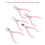 Ensemble de pinces pour le travail manuel, mini pinces en métal rose Kit de 4 po Outil de création de bijoux artisanaux, y compr