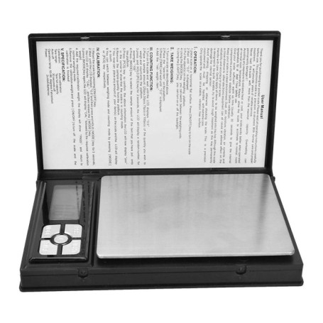 Balance Digitale de Poche Capacité 2000g Ecran LCD Balance de Pierres Précieuses et Bijoux Balance de Laboratoire Cuisine (Batte