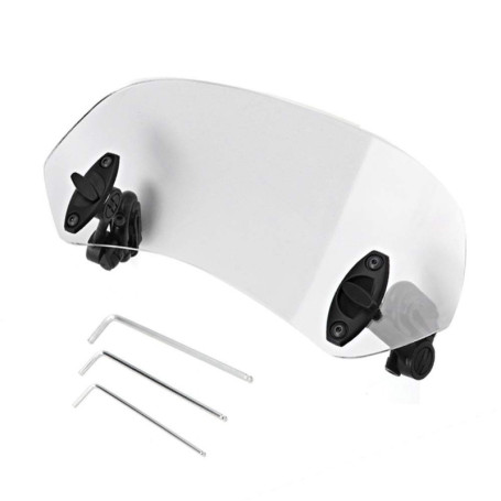 DEWIN Extension Bulle Moto, Extension Pare Brise Moto Universel Moto Clip Réglable Pare-Brise-Vent Accessoires de Pare-Brise