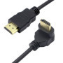 PNGKNYOCN Câble spirale à angle droit HDMI 270 degrés coude mâle HDMI vers mâle HDMI câble spirale à ressort, support 3D 1080P, 
