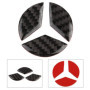KSTE 3pcs Volant de Voiture Décor Logo Autocollant en Fibre de Carbone for Classe C W204 2005-2012