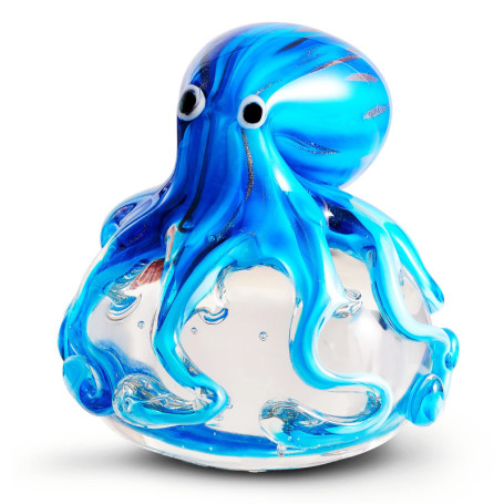 EUSTUMA Figurine Pieuvre en Verre soufflé à la Main, Ornement Animal Marin pour Aquarium, Collection d'animaux Marins pour Cadea
