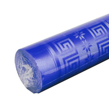 Pro Nappe - Réf R485019I - Nappe jetable en papier damassé en rouleau de 50 M de long X 1,18 M de large - Papier damassé au moti