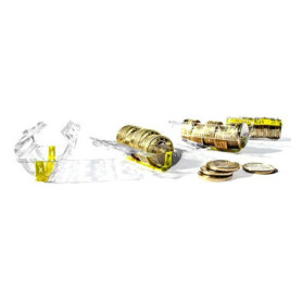 Monetique L100TC125 Lot de 3 Paquets de 100 étuis monnaie pour pièces 0,01/0,02/0,05 euro