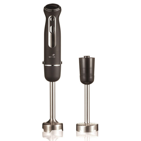 SENYA mixeur plongeant multifonction avec pied presse purée, mixeur soupe anti-éclaboussures, 600W finition Soft Touch, acier in