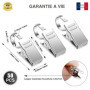 CZ Store®-✮Marque Française✮- Pince Rideau|Lot de 50|✮✮Garantie A Vie✮✮-Clip pour Rideau de Douche/Anneau Crochet/Guirlande/Trin