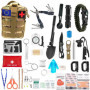 Kit de Survie Ultime Complet 153 en 1, Trousse de Secours d’Urgence pour Premiers Soins, Sac de Survie Complet Pratique, Trousse