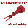 AERZETIX - C66392 - Vis, bouchon de radiateur avec bague d'étanchéité - matériau: en plastique - compatible avec numéros OE 000 