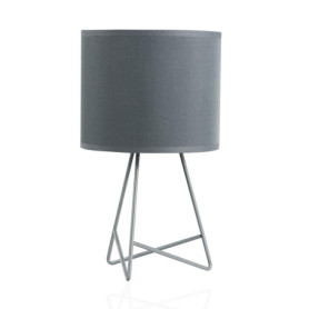 Pauleen 480.00 48000 Shiny Star Max. 20W luminaire à Poser E14 Lampe de Chevet Grise 230V métal/Tissu sans Ampoule, Gris