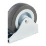 Dörner + Helmer Lot de 4 Roulettes Fixes pour Meubles - 50 mm x 19 mm - Capacité de Charge de 165 kg - Roue en TPE - Fixation Di