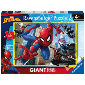 Ravensburger - Puzzle Spiderman, Collection Giant Sol - Idée Cadeau pour Enfants 4 Ans - Jeu éducatif et Stimulant - 60 pièces g