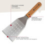Fackelmann 31139 Pelle à lasagnes, pelle à pizza, pelle pizza, spatule pizza, spatule ajourée, spatule à lasagnes, ustensile de 