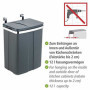 WENKO Poubelle de Porte| Poubelle à Suspendre sur Les Portes, tiroirs et Placards, pour la Salle de Bain et la Cuisine | Fixatio