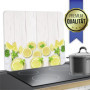 WENKO Protège-plaques de cuisson Citrons, grand, recouvrement de cuisinière pour plaques de cuisson vitrocéramiques, verre tremp