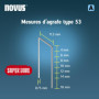 NOVUS TOOLS Agrafes en fil fin 10 mm super dure de type 53, 800 pièces, agrafes galvanisée pour tissus, cuir, capitonnage ou moq