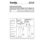 Burda 6218 Pantalon ou pantacourt femme droit poches invisibles ou plaquées - du 46 au 56 Blanc