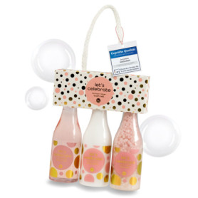 Accentra Coffret cadeau Let's celebrate - Kit de bain avec gel douche, lotion pour le corps et sels de bain - Dans un flacon Pic