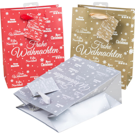 Heku 22–30823–08 Sac Cadeau, Papier, Bunt, 0,3 x 18 x 23 cm