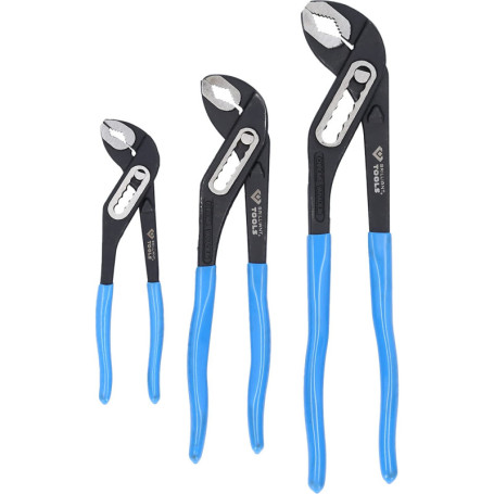 BRILLIANT TOOLS BT064910 Jeu de pinces multiprise, 3 pcs, 7", 10", 12" [Powered by KS TOOLS]