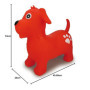 Jamara 460454 – Animal Sauteur Chien Rouge avec Pompe - Favorise Le Sens De L‘Équilibre, Oreilles d‘Animaux comme Support, résis