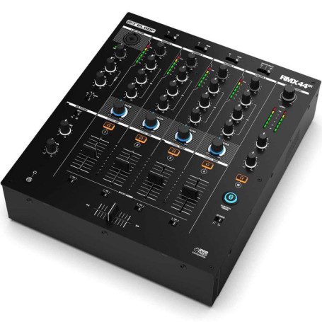 Reloop RMX-44 BT Table de mixage DJ 4 canaux avec égaliseur 3 bandes filtres individuels canaux et entrée Bluetooth, AMS-RMX-44B