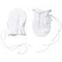 Sterntaler Moufles Anti-Griffures pour Bébé en Jersey, Âge: 0-6 Mois, Taille: 0, Blanc