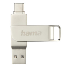 Hama C-Rotate Pro Clé USB 3.1 - Flash Drive 512 Go, Vitesse jusqu'à 100 Mo/s, Clef avec connecteurs USB A & USB C, pour PC/Mac/T