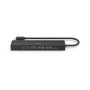 Hama Hub USB-C Multiports (Adaptateur 6 en 1: 3 USB-A, 1 USB-C Power Delivery PD, 1 HDMI, 1 Ethernet, Station d'Acceuil PC Porta