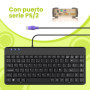 Perixx PERIBOARD-409P ES Câble Mini Teclado avec PS2 Noir 314 x 146 x 20 mm