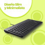 Perixx PERIBOARD-409P ES Câble Mini Teclado avec PS2 Noir 314 x 146 x 20 mm