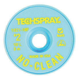 Tech Spray No Clean tresse à dessouder, 1,4 mm, 3,0 m, jaune
