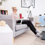 Relaxdays, blanc Table d’ordinateur portable, bambou, pliante, bureau, tablette genoux, livres, HxLxP : 24 x 60 x 35 cm, 1 éléme
