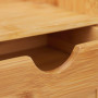 Relaxdays Organiseur de Table de Bureau, Rangement, 3 tiroirs, pour Les ustensiles Bureau, Bambou, 21x20x13 cm Naturel