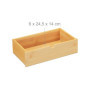 relaxdays Organiseur de Bureau avec tiroir, 6 tiroirs, Bambou, boîte de Rangement, Office, HLP 15 x 28 x 16,5 cm, Nature