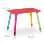 Relaxdays Ensemble de Table et de chaises pour Vos Enfants, en Bois MDF, Bambin, Unisexe, Multicolores
