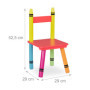Relaxdays Ensemble de Table et de chaises pour Vos Enfants, en Bois MDF, Bambin, Unisexe, Multicolores