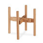 Relaxdays Support de Plantes, en Bambou en Set de 2, pour Pots de Fleurs jusqu'à 32 cm Ø, réglable & empilable, Naturel