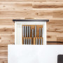 Relaxdays Range-Couverts pour tiroir, pour 16 Couteaux & aiguisoir, Accessoire en Bambou, HxLxP : 5,5x24x40 cm, Nature